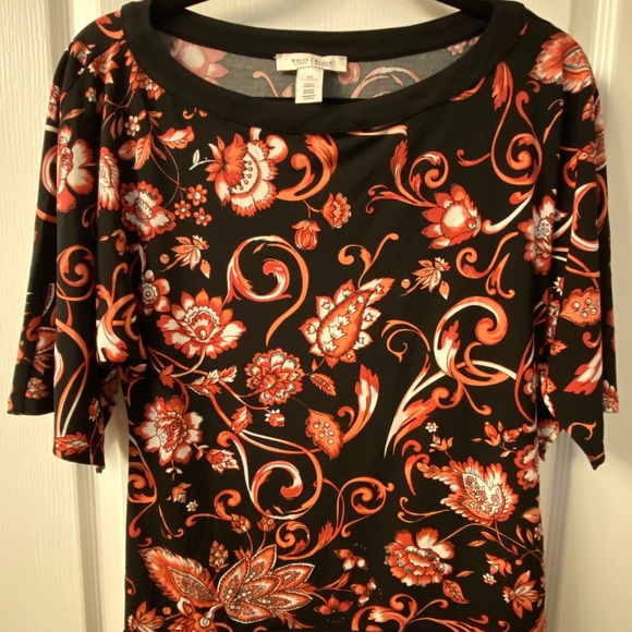 White House Black Market Floral Top - Picture 1 of 3